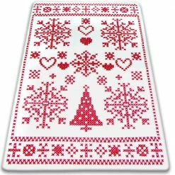 RugsX Teppich XMAS - F791 Creme/rot - 133 x 190 cm