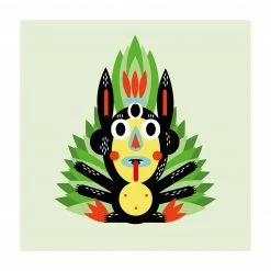 Bilderwelten Collage Ethno Monster - Dschungel - 200 x 200 cm - Durchmesser: 200 cm