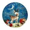 Bilderwelten Aquarell Reh im Mondschein - 80 x 80 cm - Durchmesser: 80 cm