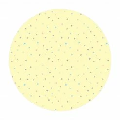 Bilderwelten Bunte Pastelldreiecke auf Gelb - 160 x 160 cm - Durchmesser: 160 cm