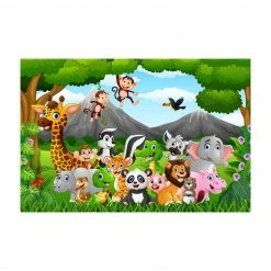 Bilderwelten Wilde Dschungeltiere - 330 x 220 cm - Durchmesser: 220 cm