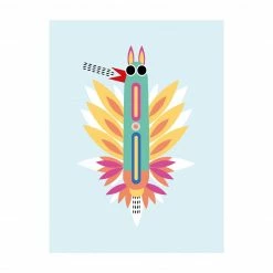 Bilderwelten Collage Ethno Monster - Hahn - 180 x 240 cm - Durchmesser: 240 cm