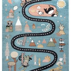 RugsX Teppich FUN Route für Kinder, Straße, - 140 x 190 cm
