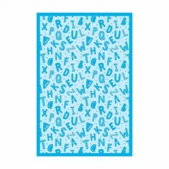 Bilderwelten Alphabet mit Herzen und Punkten in Blau - 40 x 60 cm - Durchmesser: 60 cm