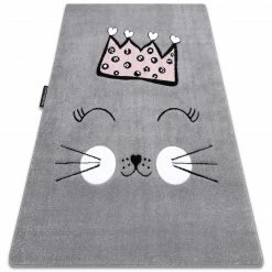 RugsX Kinderteppich PETIT CAT KATZE KRONE - 80 x 150 cm