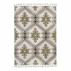 Top Square Hochflorteppich Vittoria III - Kunstfaser - Beige / Gold - 160 x 230 cm