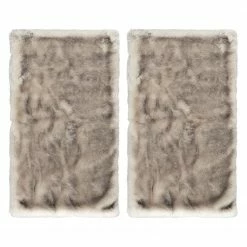 Mint Rugs Bettumrandung Dipdye (2er-Set) - Kunstfaser - Beige / Grau
