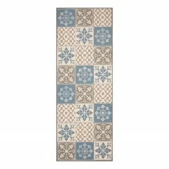 Zala Living Küchenläufer Mare - Kunstfaser - Beige / Blau