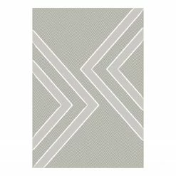 Top Square Hochflorteppich Trooz - Kunstfaser - Grau / Hellgrau - 135 x 190 cm