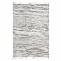 Andiamo Teppich Milo Line - Baumwolle - Schwarz - 100 x 150 cm