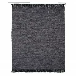 Top Square Teppich Booragoon - Baumwolle / Schwarz / Grau - 160 x 230 cm