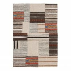 Kayoom Kurzflorteppich Radical II - Textil - Hellbeige / Mokka - 120 x 170 cm