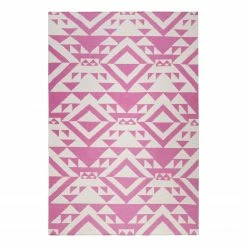 Accessorize Kurzflorteppich Mellow - Pink / Weiß