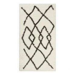 Wecon Home Hochflorteppich Afella - Kunstfaser - Vintage Weiß - 120 x 170 cm