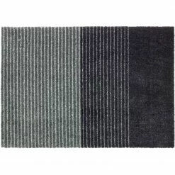 Schöner Wohnen Kollektion Fußmatte Stripes - Mischgewebe - Grau / Dunkelgrau
