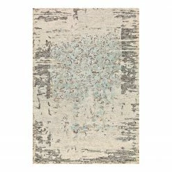 Arte Espina Kurzflorteppich Damast II - Mischgewebe - Vintage Weiß - 80 x 150 cm