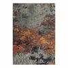 Arte Espina Kurzflorteppich Blaze Fire - Mischgewebe - Grau / Rot - 75 x 150 cm