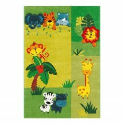 Arte Espina Kinderteppich Move Animals - Kunstfaser - Mehrfarbig - 120 x 170 cm