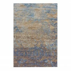 Arte Espina Kurzflorteppich Blaze II - Mischgewebe - Blau / Beige - 75 x 150 cm