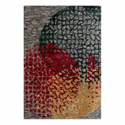 Arte Espina Kurzflorteppich Damast Fireball - Mischgewebe - Mehrfarbig - 80 x 150 cm