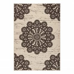 Hanse Home Kurzflorteppich Lace - Mischgewebe - Latte Macchiato - 120 x 170 cm