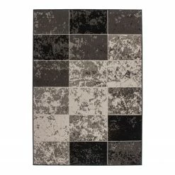 Kayoom Kurzflorteppich Rohullah 2010 - Webstoff - Grau / Elfenbein - 80 x 150 cm