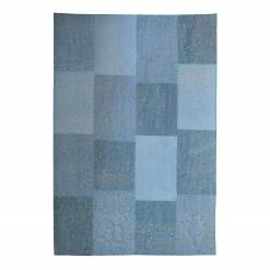 Kayoom Kurzflorteppich Lyrical 110 - Baumwollstoff - Jeansblau - 160 x 230 cm