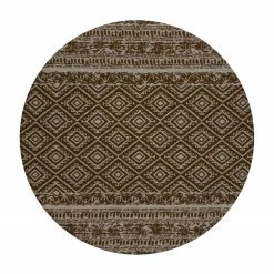 In-/Outdoorteppich Sunny 110 II - Webstoff - Braun - Durchmesser: 160 cm