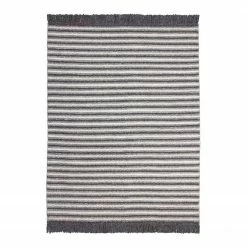 Kayoom Kurzflorteppich Natura 310 - Webstoff - Natural / Anthrazit - 160 x 230 cm