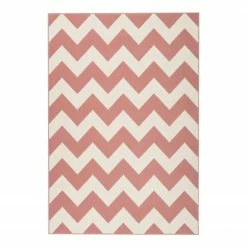 Kayoom Kurzflorteppich Manolya 2095 - Webstoff - Rosa - 80 x 150 cm