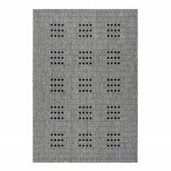 Kayoom Kurzflorteppich Indonesia-Malang - Webstoff - Silber - 120 x 170 cm