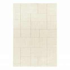 ELLE DECORATION Kurzflorteppich Castres - Elfenbein - 120 x 170 cm