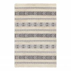 Freundin Home Collection In-/Outdoorteppich Taza - Kunstfaser - Creme / Hellgrau - 115 x 170 cm