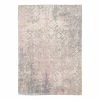 Louis De Poortere Kurzflorteppich Fading World - Baumwollstoff - Grau / Rosa - 140 x 200 cm