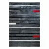 Top Square Fellteppich ST Line - Echtleder - Dunkelgrau / Rot - 160 x 230 cm