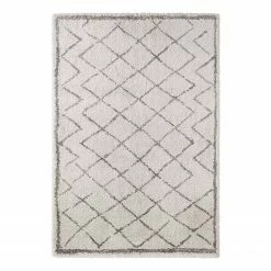 Mint Rugs Hochflorteppich Loft - Kunstfaser - Creme