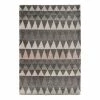 Mint Rugs Hochflorteppich Triangle - Kunstfaser - Grau / Creme - 120 x 170 cm