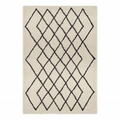 Mint Rugs Hochflorteppich Touch I - Webstoff - Schwarz - 200 x 290 cm