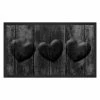 Hanse Home Fußmatte Hearts - Webstoff - Grau