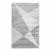 Sehrazat Kurzflorteppich Efes Vector - Webstoff - Lichtgrau - 80 x 150 cm