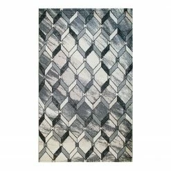 Sehrazat Kurzflorteppich Tuana View - Webstoff - Beige / Grau - 80 x 150 cm