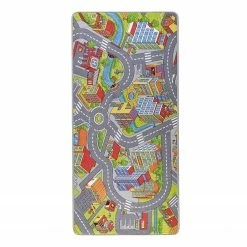 Hanse Home Kinderteppiche Smart City - Mischgewebe - Grau / Multi - 90 x 200 cm