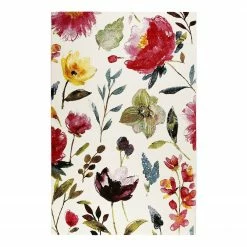 Wecon Home Kurzflorteppich Summer Breeze - Webstoff - Creme / Rot - 160 x 225 cm