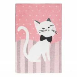 Obsession Kinderteppich My Kitten - Kunstfaser - Apricot / Weiß - 90 x 130 cm