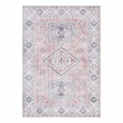 Nouristan Kurzflorteppich Gratia - Webstoff - Altrosa - 160 x 230 cm
