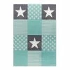 Happy Rugs Kinderteppich Starwalk - Kunstfaser - Grau / Mint - 160 x 230 cm