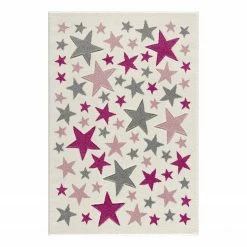 Happy Rugs Kinderteppich Stella - Kunstfaser - Creme / Altrosa - 160 x 230 cm