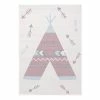 Happy Rugs Kinderteppich Tippi - Kunstfaser - Creme / Rosa