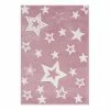 Happy Rugs Kinderteppich Galaxy - Kunstfaser - Rosa / Weiß - 120 x 180 cm
