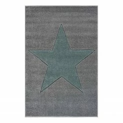 Happy Rugs Kinderteppich Shootingstar - Kunstfaser - Hellgrau/Mint - 120 x 180 cm